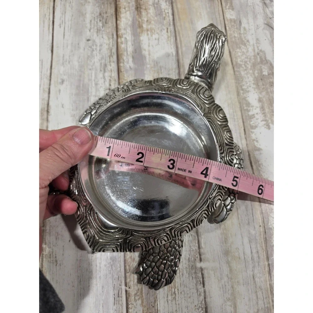 Yankee Candle Silver Metal‎ Turtle Jar Candle Holder Coastal Decor 1220031